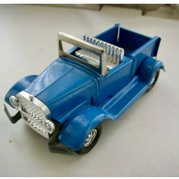 Vintage, 1940-50s Made in Japan, Blue-Silver Tin...